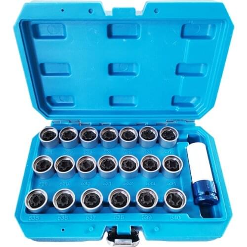 21pcs Anti-Theft Screw Sleeve Removal Install Socket For VW Wheel Lock Lugnut Anti-Theft Screw Lug Nut Locking Key Socket