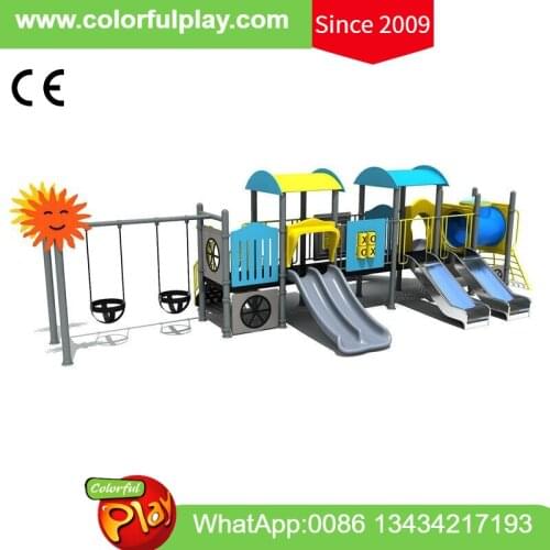 Backyard Slide With Swing for Playground Equipment