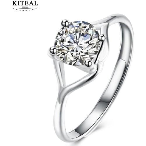 KITEAL 925 High Quality silver plated White size Resizable Girlfriend pendant bisuteria Engagement Wedding Jewelry Accessories