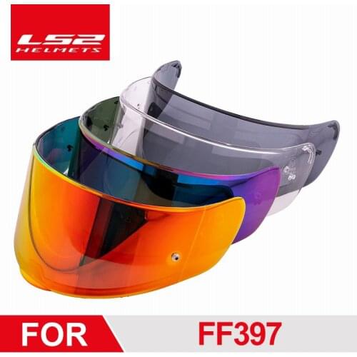 Original LS2 FF397 Motorcycle Helmet Visor Black/Transparent/Silver/Rainbow/Chrome Revo Extra Lens Full Face Helmets Accessories