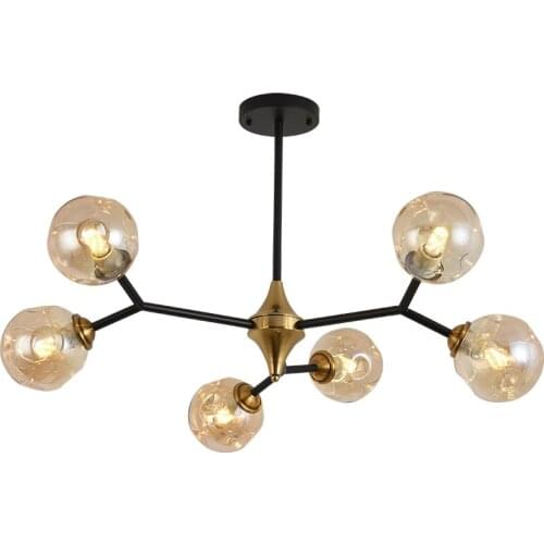 New Nordic light luxury living room chandelier personality simple bedroom dining room lamp net red magic bean chandelier E27