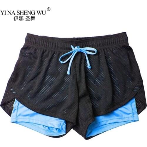 Fashion Mesh Sport ShortsYoga Shorts Women Fitness Elastic Running Workout Short Leggings For Ladies Gym Sport Shorts Sportswear