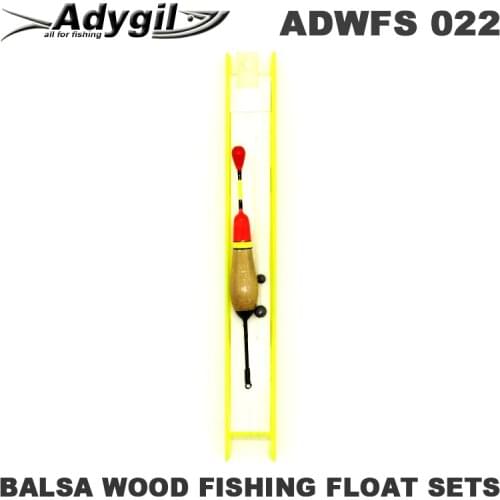 Adygil Balsa Wood Fishing Float Sets ADWFS 022 Floatation 1.5g Length of Line 100cm Hook Size #12 5pcs/lot