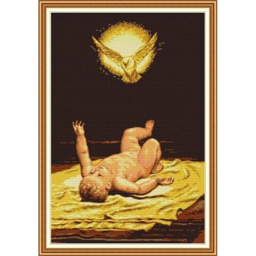 Joy Sunday Peace & Future Cross Stitch set DMC 14CT Canvas print Cross Stitch Embroidery kit DIY Gift Home Wedding decoration