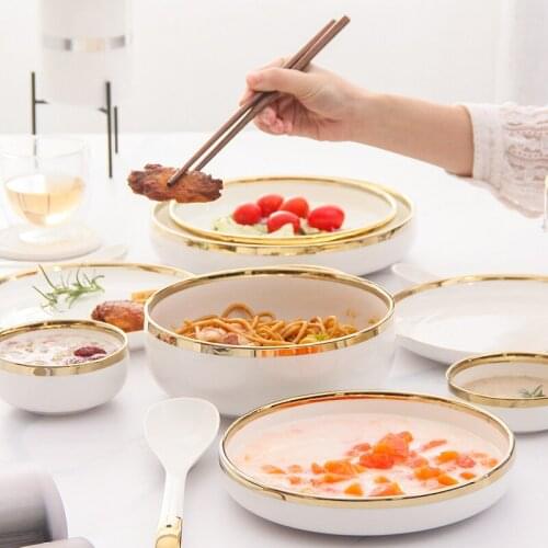 Dishes set simple creative household luxury Phnom Penh Nordic tableware dishes ins plate square plates