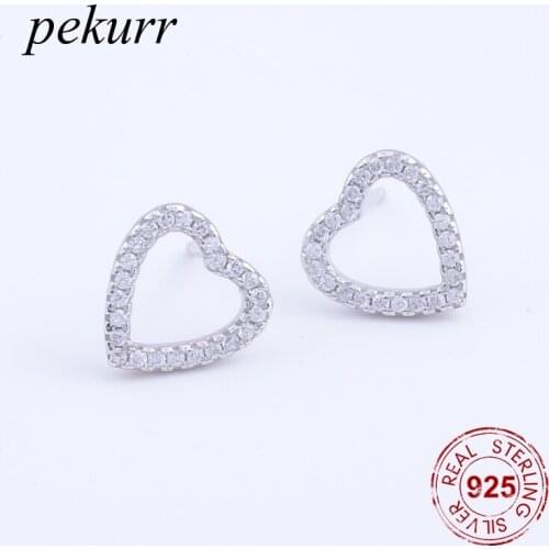 Женские серебрянные серьги Pekurr China At AliExpress