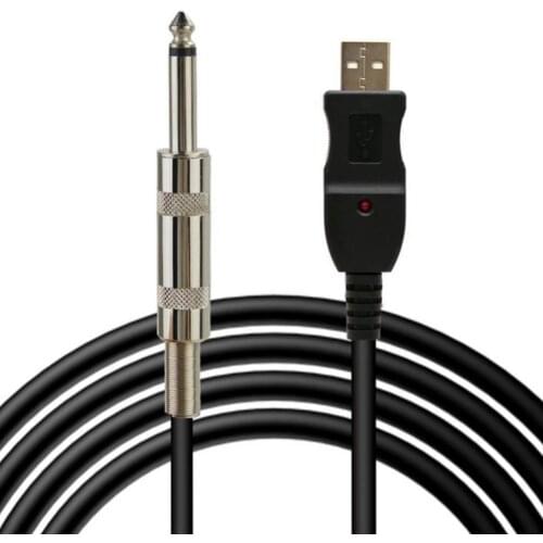 Player Recording Stereo Connection Audio Cable Link Computer Instrument USB to XLR 6.3mm Jack Bass 3m Guitar Accessories PFSN506