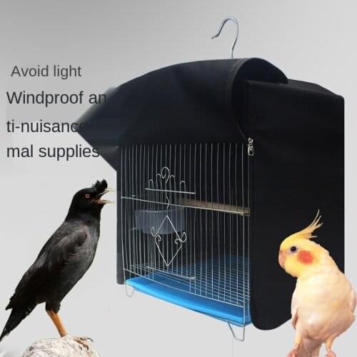 Dustproof Birdcage Cover Velcro Zipper Design Bird Cage Cover Polyester Waterproof Shading Myna Parrot Cage Accessories ZA279