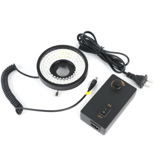 Agnicy AluminumAlloy 96 LED Stereo Microscope Ring Industrial Camera Adjustable Ring Light Source Auxiliary Light Source