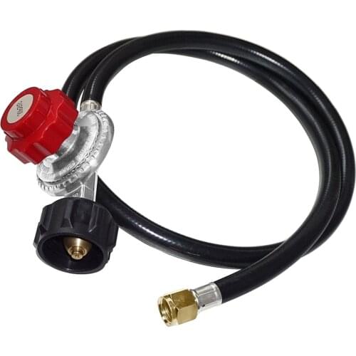 0-30 Psi Adjustable High Pressure Propane Regulator with 4ft Hose for Grill Rv Trailer Camper Burner Home Easy to Install