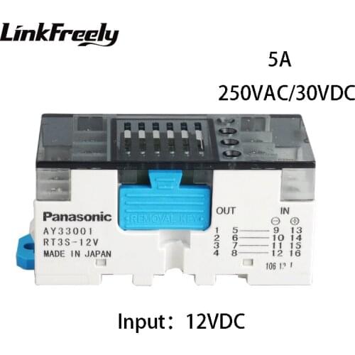 RT3S-12V High Quality Integrated Micro PCB Relay With Socket Base Input 12V DC Output 250VAC/30VDC 5A Voltage Relay Module Group