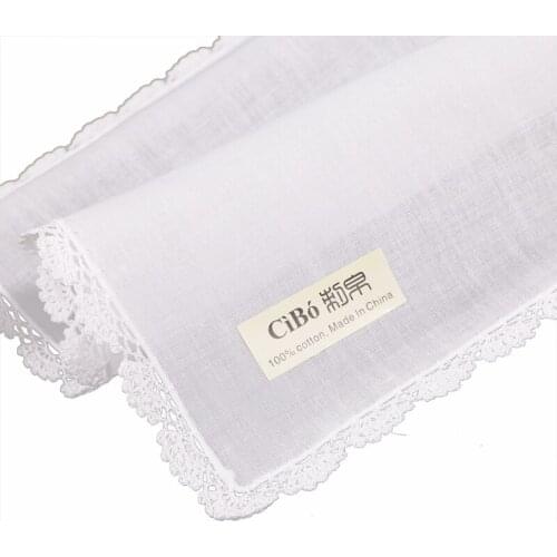 S003: 100% cotton hand crochet lace blank handkerchiefs/hankies 120 pieces/lot for women/ladies wedding gift