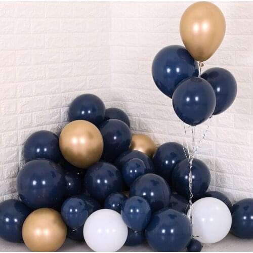 10inch Matt Solid Color Ink Blue Thickness Latex Balloons Astronaut Space Theme Birthday Party Decoration Baby Shower Air Globos