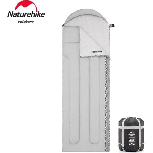 Naturehike Cotton Envelope Sleeping Bag With Hood Outdoor Camping Stitchable Single Sleeping Bag Ultralight Portable Equipment