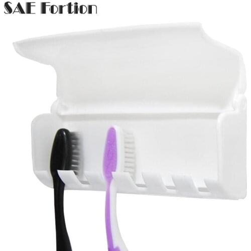 1 Pcs Pleastic Toothbrush Holder Wall-Mounted Toothbrush Bathroom Rack Storage Box Tool Toothbrush Dust-Proof Toiletries L0X2