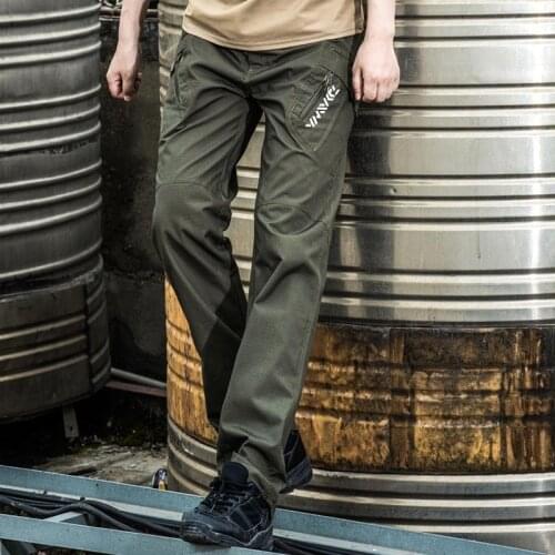 Tactical Outdoor Men Fishing Pants Climbing Breathable Durable Camping Hiking Full Length Casual Driving Sports Trousers