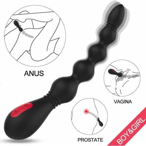 Vibrator Butt Plug Flexible Silicone 9 Speeds Waterproof Prostate Massager Anal Stimulator Sex Toy for Men Women and Couples