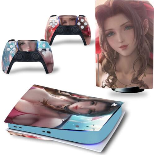 Curly Hair Gird PS5 Standard Disc Edition Skin Sticker Decal Cover for PlayStation 5 Console & Controller PS5 Skin Sticker Vinyl