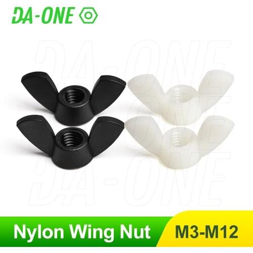 Twist Nylon Butterfly Thumb Wing Nut M3 M4 M5 M6 M8 M10 M12 Plastic Handle Lamb Quick Release Knob Fly Nuts Caps for Thread Bolt