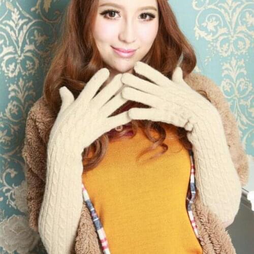Womens Winter Elegant Woolen Long Gloves Arm Warmer Cloak Finger Extended Long Gloves Mittens High Quality New