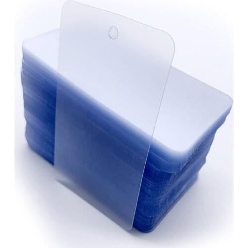 200pcs Blank Matte PVC tags plastics waterproofing hang tag garment clear plastic with hole frosted Plastic hang tag