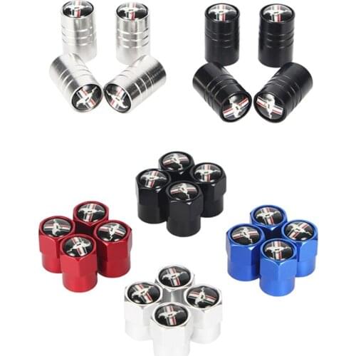 4pcs Car Tire Wheel Valve Stem Caps for Ford Ford Mustang GT 500 Cobra Car-styling Accessories