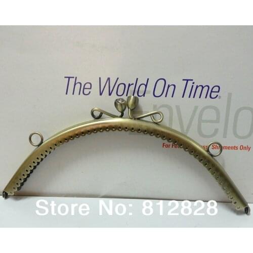 5pcs 20.5cm Antique Bronze Metal Clutch Frame with Clip Clasp and Sewing Holes