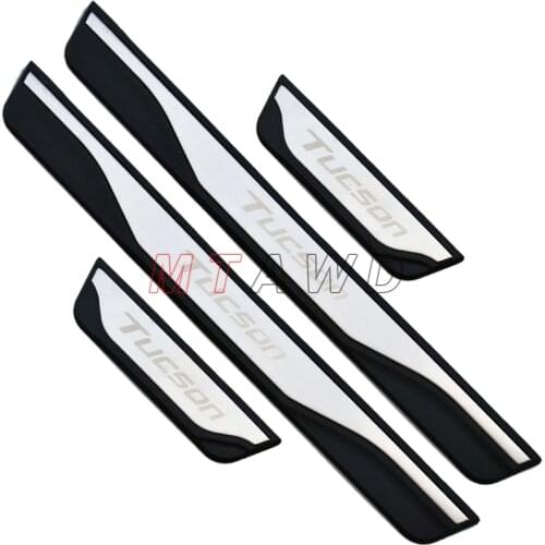 For Hyundai Tucson NX4 N Line Accessory 2021 2022 2020 Stainless Car Door Sill Kick Scuff Plate Protector Trim Cover Pedal Guard
