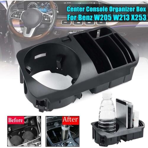 Car Center Console Storage Box Tray Drink Cup holder phone Organizer For Mercedes For Benz C E class W205 W213 X253