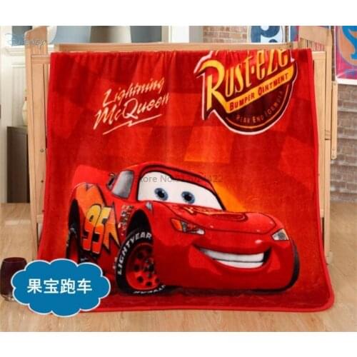 Disney Cars Red Lightning McQueen 95 Cartoon Flannel Throw Blanket Soft Fleece Blanket for Boys Girls Baby Kids Crib Plane Car
