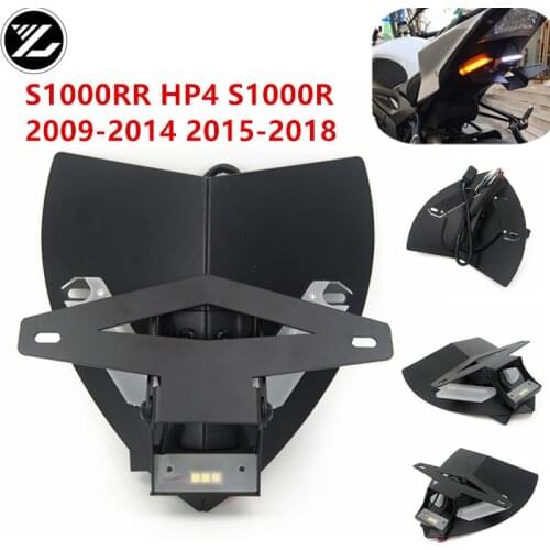 For BMW S1000R S1000RR HP4 2009-2014 2015-2020 Tail Tidy Fender Eliminator Motorcycle License Plate Holder Frame LED Light