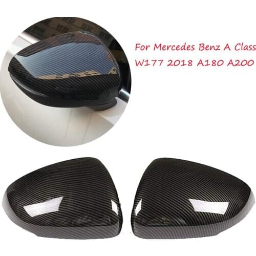 For Mercedes Benz A Class W177 2018 A180 A200 Car Rearview Mirror Cover Rear View Mirror Cover Decoration Protective Accessories