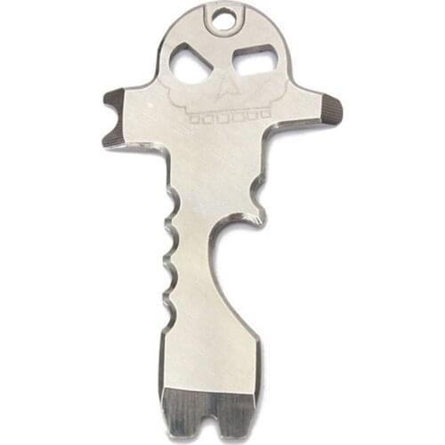 EDC Camping Outdoor Portable Stainless Steel Tactical Multi-Functional Mini Pocket Tool Key Ring Key Chain Survival Opener Kit
