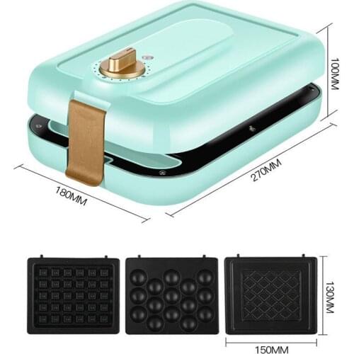220V Electric Waffles Maker Iron Sandwich Maker Machine Bubble Egg Cake Oven Breakfast Waffle Machine 3 Baking Tray Cake Maker