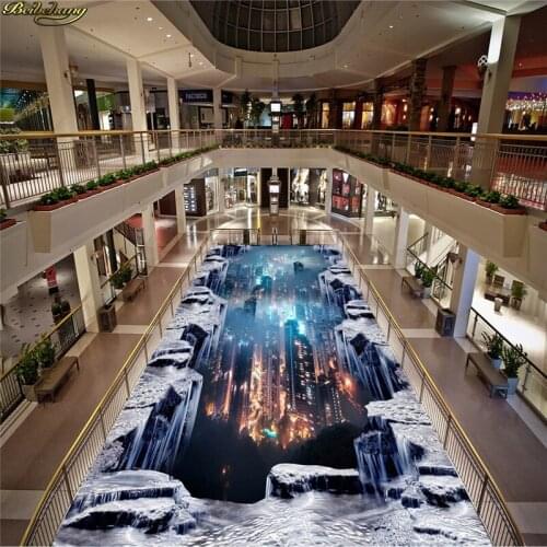 Beibehang Custom Photo Wallpaper Floor Paint Dream City 3D Ground Mural Wall PVC Self-adhesive papel de parede Wall paper