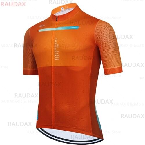 Raudax Cycling Jersey Men Pro Team Summer Short Sleeve Cycling Clothing Breathable MTB Ropa Ciclismo Triathlon Bike Jersey 2021