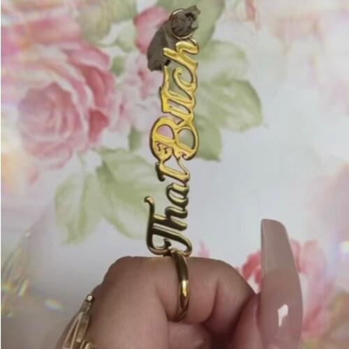 Customized Name Cigarette Holder Personalized Stainless Steel Name Cigarette Holder