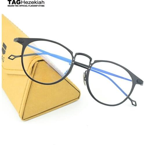 Round glasses frames 2018 new spectacles eyeglasses women Titanium Retro tag Brand Computer Reading Optical myopia fashion T502