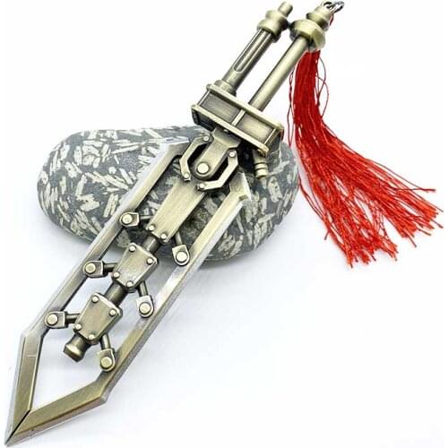 LOL Game Garen Steel Legion Skin Sword Mini Metal Model The Might of Demacia Noble Knight Blade Weapon Mini Metal Replica