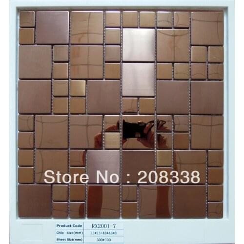STAINLESS STEEL METAL TILE MOSAIC KITCHEN BACKSPLASH BATHROOM WALL 8MM
