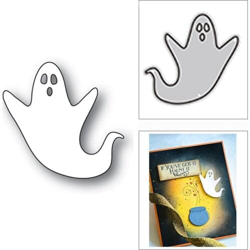 New 2021 Frightening Ghost Shape Metal Cutting Dies for DIY Scrapbooking and Card Making Decorative Embossing Craft No Stamps