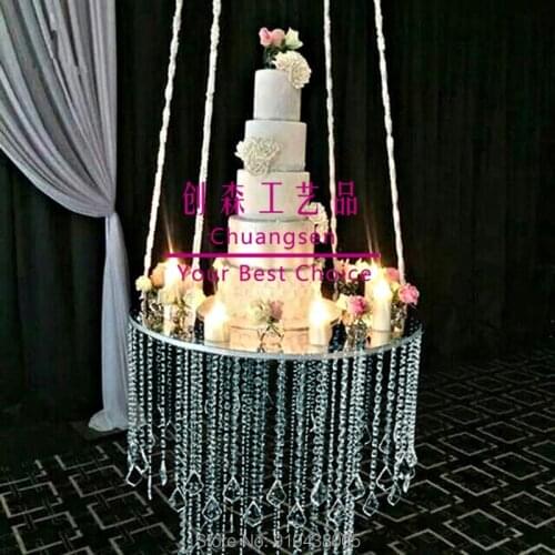 Family party event cake stand one layers cake stand,hanging wedding centerpiece ,multiluse cake stand bling