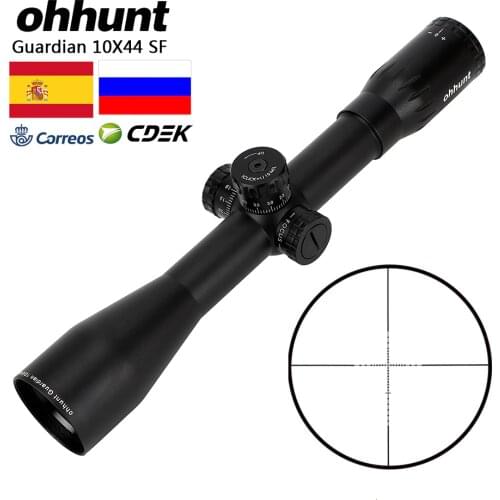 Ohhunt Guardian 10X44 SF Hunting Optical Riflescope Wire Reticle Side Parallax Shooting Scope Sight for Tactical Rifle