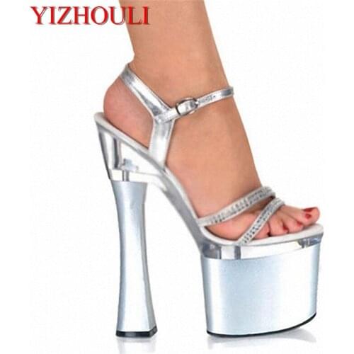 Ultra high with sexy womens shoes Nightclub 18 cm thick with sandals manufacturers selling big yards of shoes