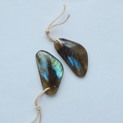 Semi-precious stones, Jewelry accessories Labradorite fashion woman Earrings Bead,24x13x4mm,3.7g