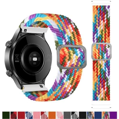 Nylon Elastic Watch Bands Strap Smart Watch Traditional Watch Bracelet Replacement for Samsung Galaxy Watch 46mm 42mm Wristband