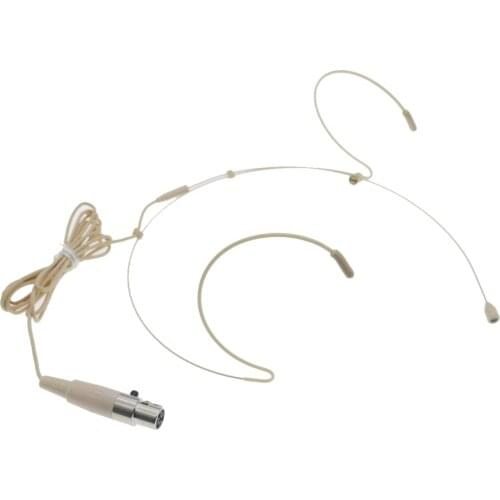 Hidden Skin Beige Color Headset Microphone Mini XLR 3Pin for AKG Samson Gemini Wilress TA3F Connector