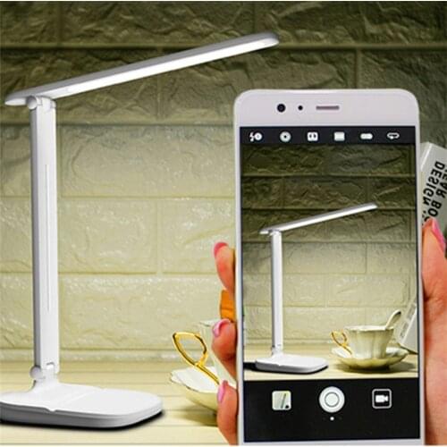 Modern Touch Foldable Office LED Cute Learning Lamp Student Eye Protection Reading Charging USB Socket Table Lamp Night Light