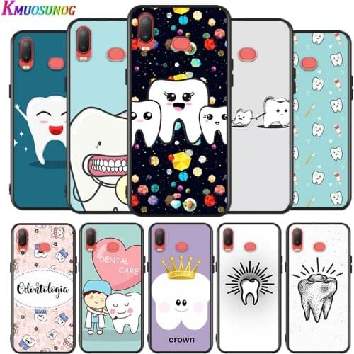 Dentist Teeth Tooth For Samsung Galaxy A9 A8 Star A750 A7 A6 A5 A3 Plus 2018 2017 2016 Bright Black Phone Case