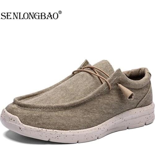 2020 Summer Canvas Men shoes Breathable Casual Driving shoes Slip easy Mens Flat shoes Soft Loafers Mens Vulcanized shoes
